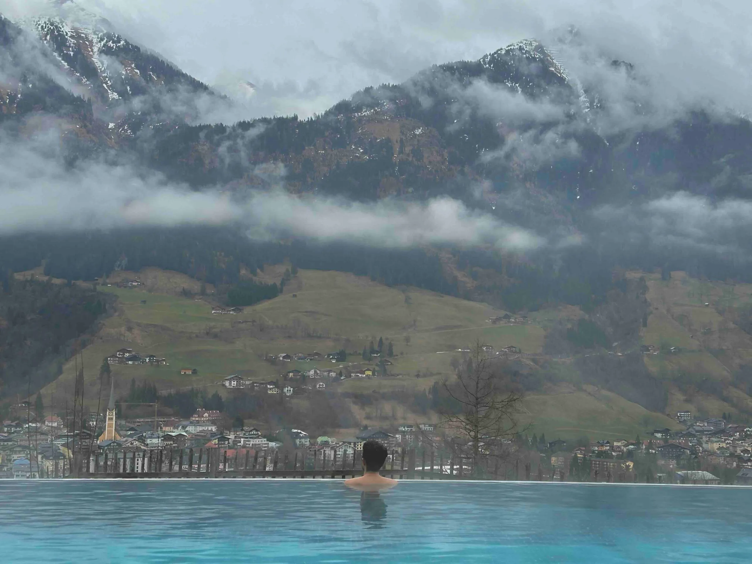 Jonny looking at the alps