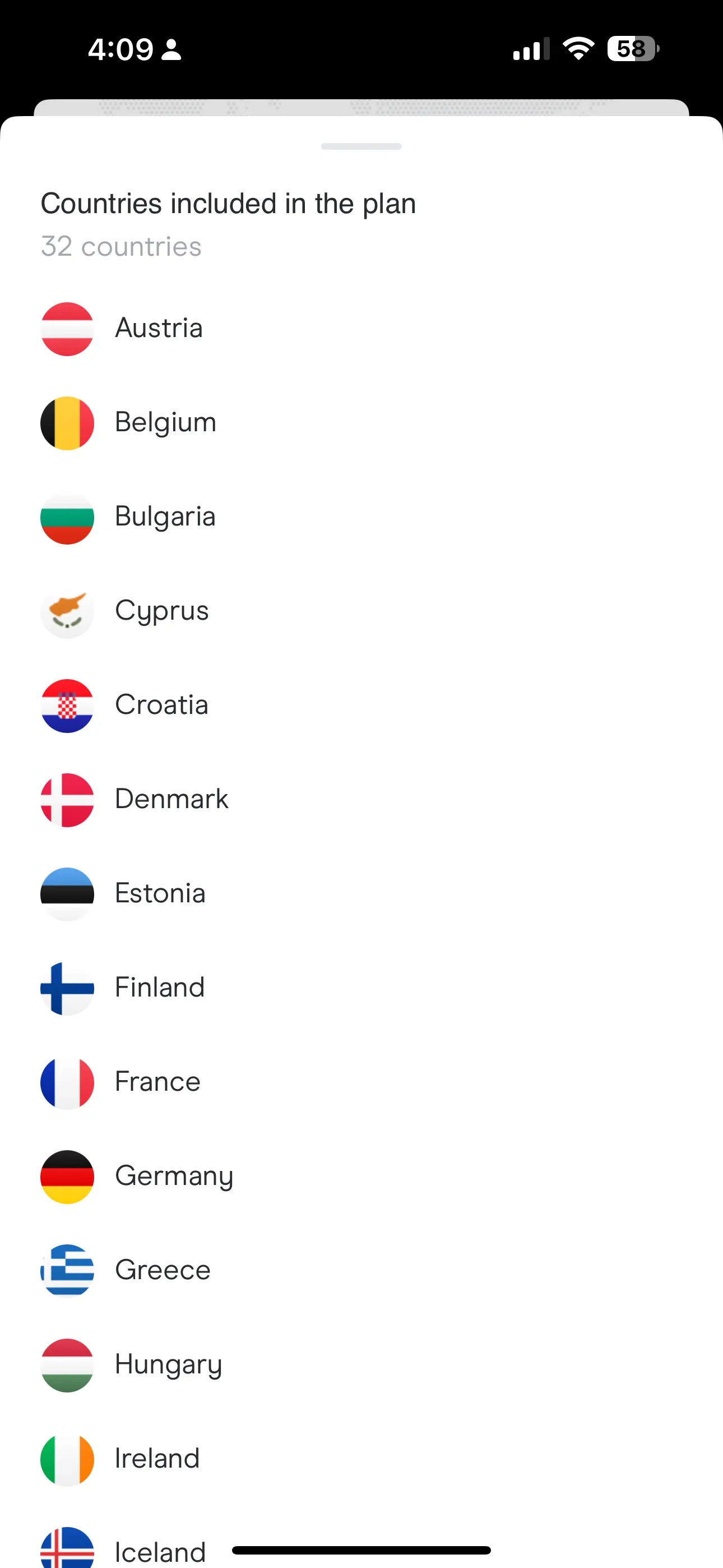 Screenshots of eSIM card provider for cheapest International phone service plan to use in Europe