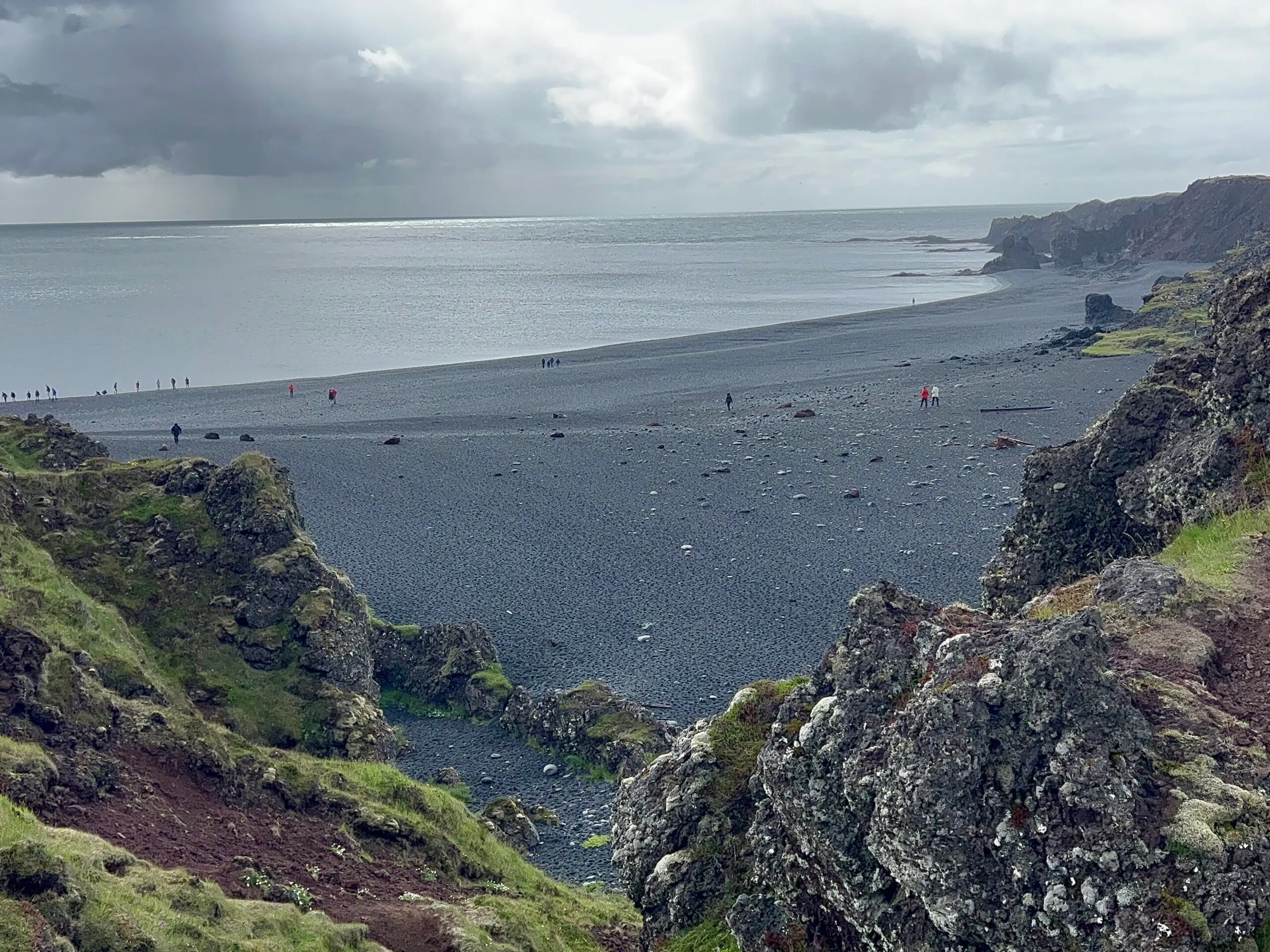 Black sand beach in Iceland in Snæfellsnes Peninsula in Iceland 2024