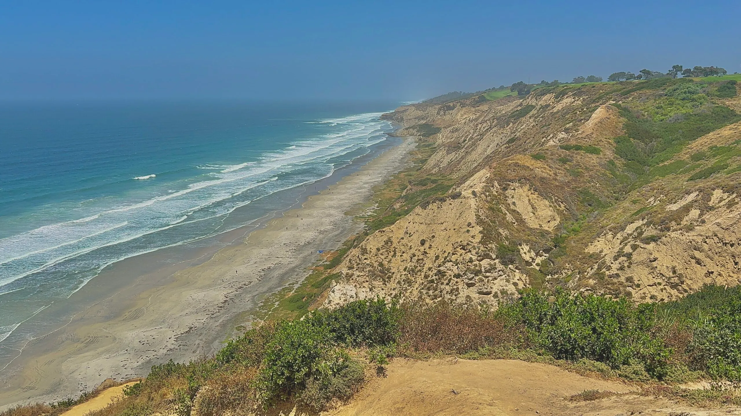 Beautiful view of the Black's Beach From the Cliff